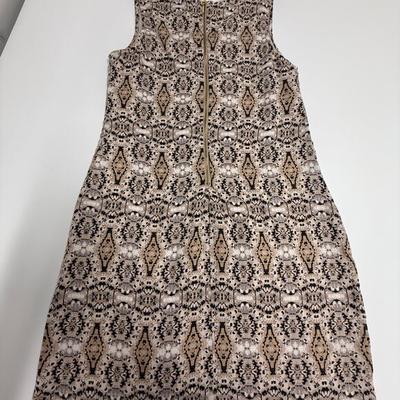 NWOT Cynthia Rowley Beige Black Gold Patterned Sleeveless Sheath Dress – Size 4 - Picture 7 of 7